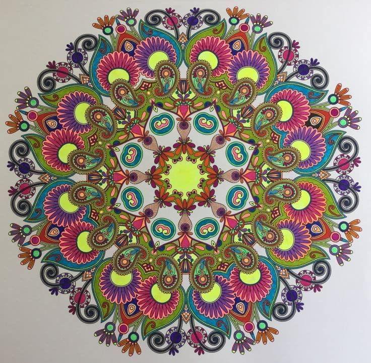APM Rangoli Waterproof Laminated Floor Sticker in 15X15 inches (RR20)