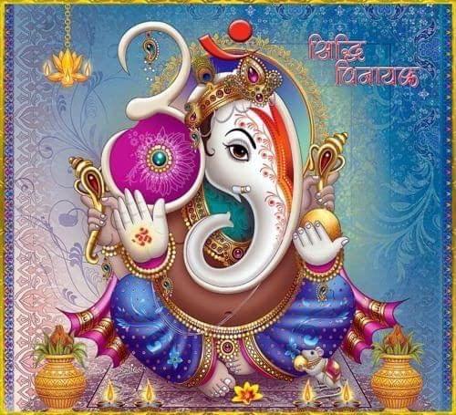 APM Ganpati Wall Sticker/Ganpati Bappa Fully Waterproof Vinyl Sticker self Adhesive for Living Room, Bedroom, Office, Kids Room 12X18 inches (GC20)