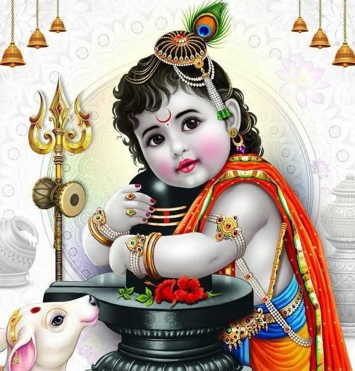 APM BAL Gopal Fully Waterproof Vinyl Sticker self Adhesive for Living Room, Bedroom, Office, Kids Room 12X18 inches (K17)