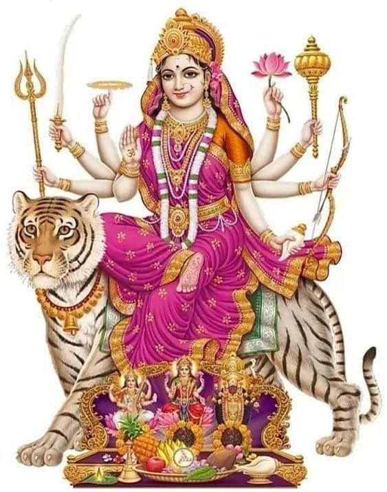 APM MAA Durga Wall Vinyl Sticker Fully Waterproof Size 12X18 inches (DW10)