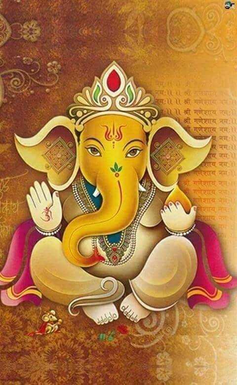 APM Ganpati Wall Sticker/Ganpati Bappa Fully Waterproof Vinyl Sticker self Adhesive for Living Room, Bedroom, Office, Kids Room 12X18 inches (GD4)