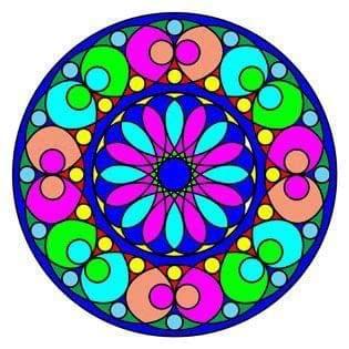 APM Rangoli Waterproof Laminated Floor Sticker in 15X15 inches (15, RS2)