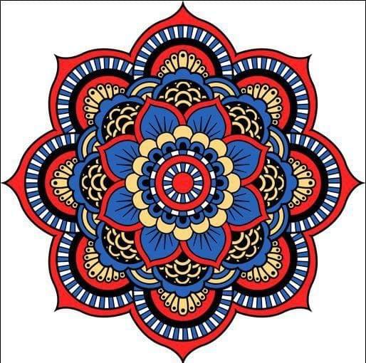 APM Rangoli Waterproof Laminated Floor Sticker in 18x18 inches (18, RS12)