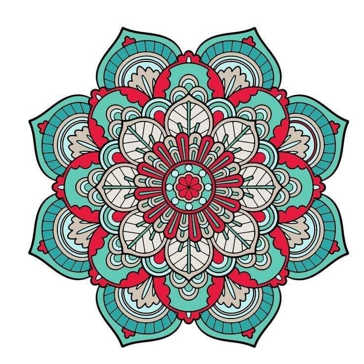 APM Rangoli Waterproof Laminated Floor Sticker in 15X15 inches (RL21)