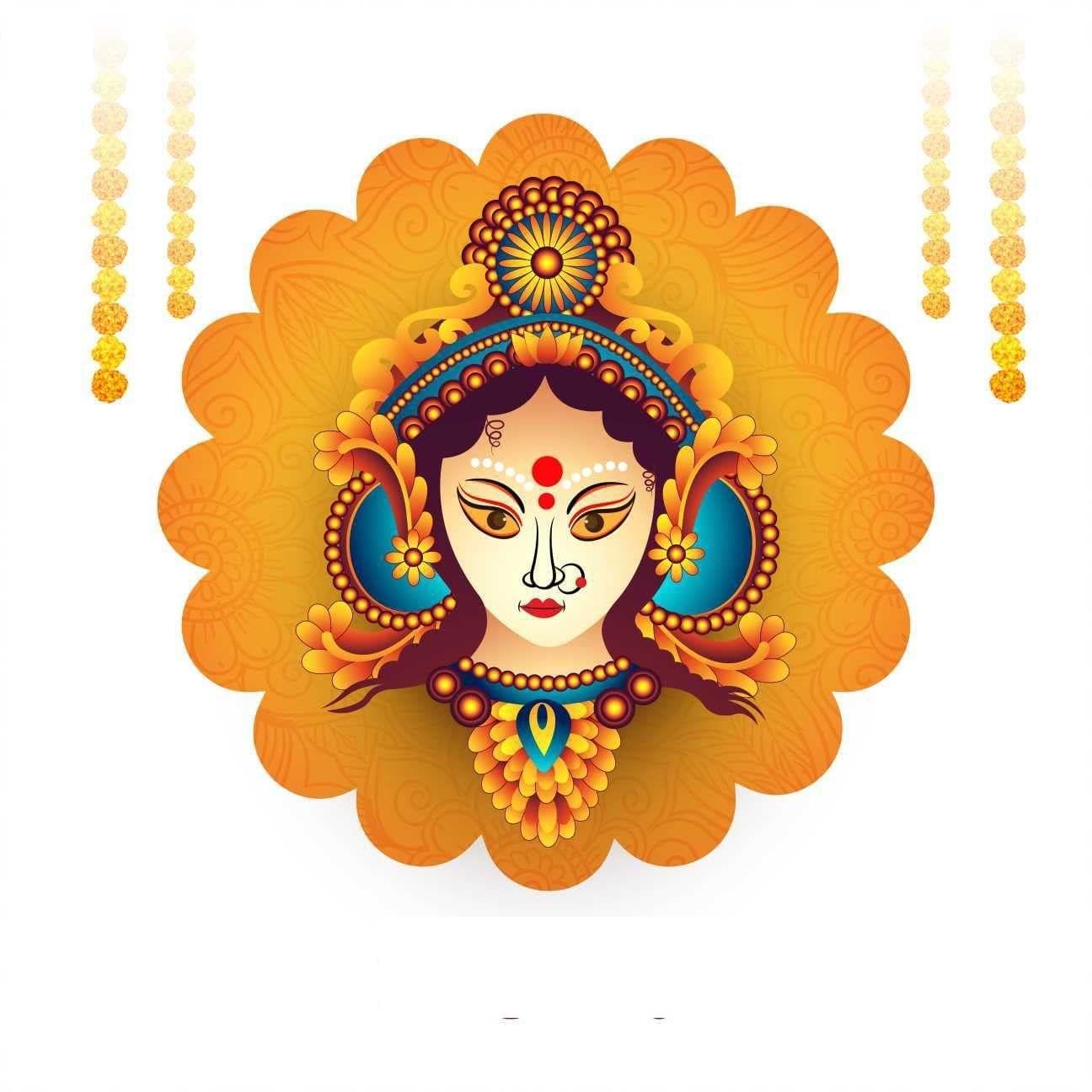APM Durga Pooja Transparent Waterproof Sticker in 18x18 inches (DP12)