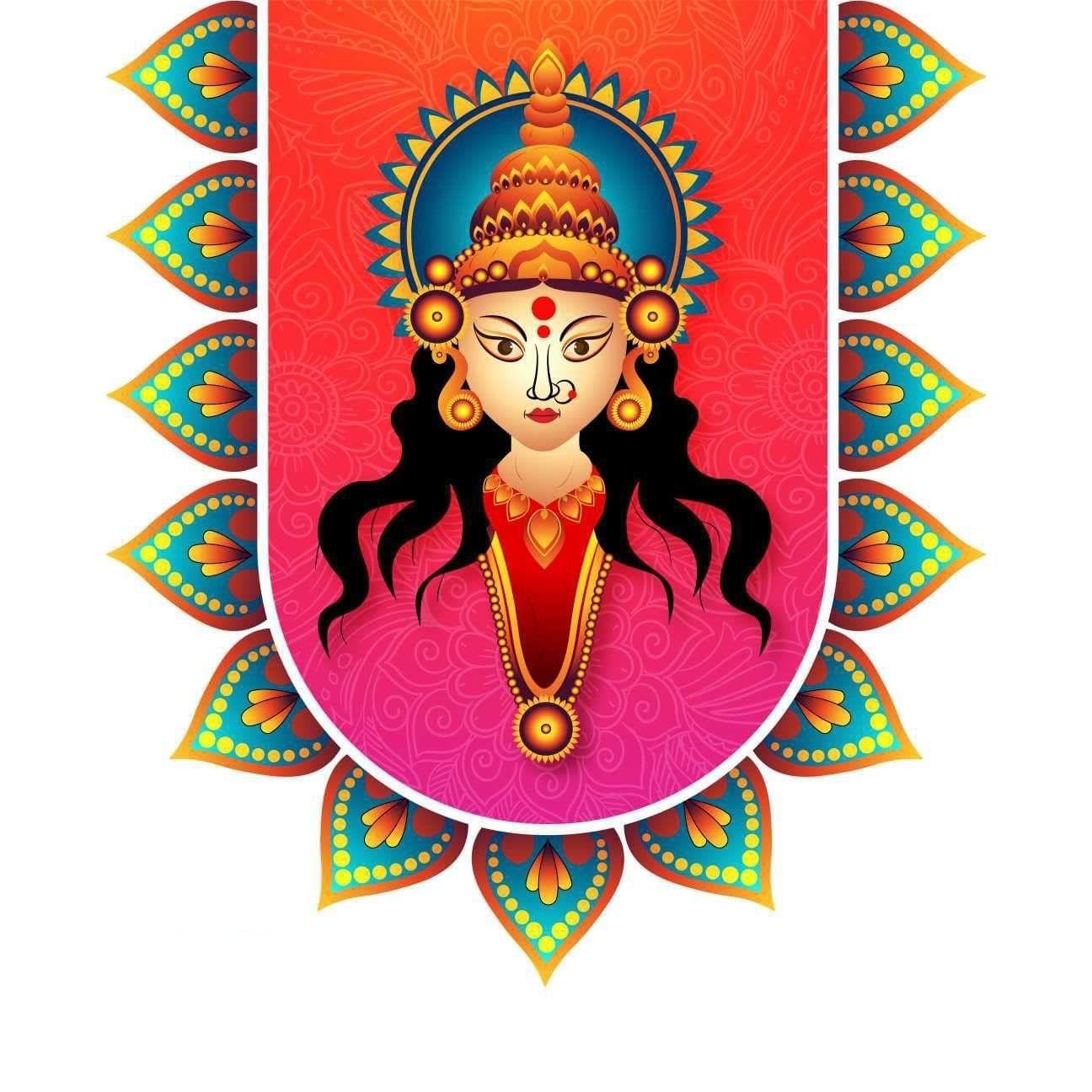 APM Durga Pooja Transparent Waterproof Sticker in 18x18 inches (DP14)