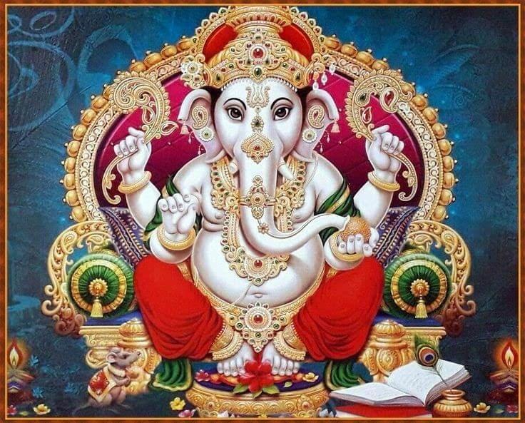 APM Ganpati Wall Sticker/Ganpati Bappa Fully Waterproof Vinyl Sticker self Adhesive for Living Room, Bedroom, Office, Kids Room 12X18 inches (GN13)