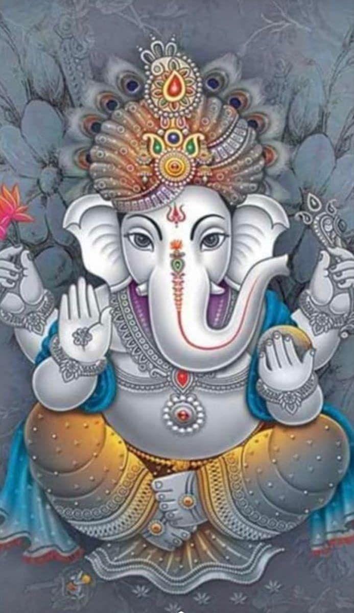 APM Ganpati Wall Sticker/Ganpati Bappa Fully Waterproof Vinyl Sticker self Adhesive for Living Room, Bedroom, Office, Kids Room 12X18 inches (GN3)