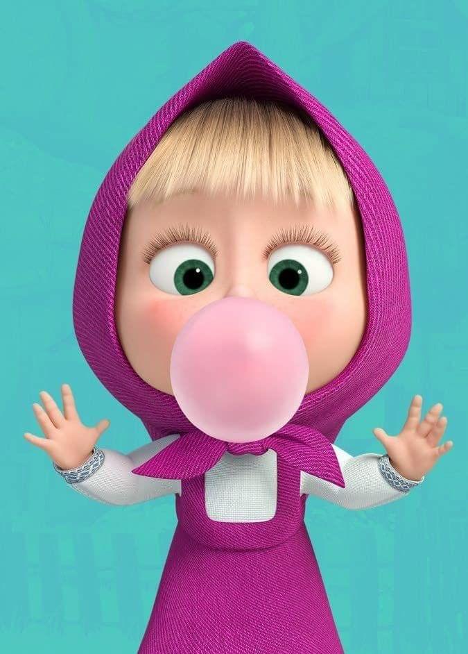 APM Masha & The Bear Wall Sticker Fully Waterproof Vinyl Sticker self Adhesive for Living Room, Bedroom, Office, Kids Room 12X18 inches (MB1)