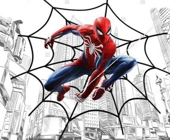 APM Spiderman Wall Sticker Fully Waterproof Vinyl Sticker self Adhesive for Living Room, Bedroom, Office, Kids Room 12X18 inches (S6)