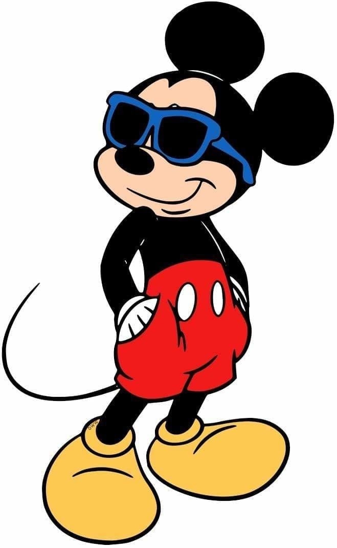 APM Mickey Mouse Laminated Wall Sticker for Kids 12X18 Inches (M7)