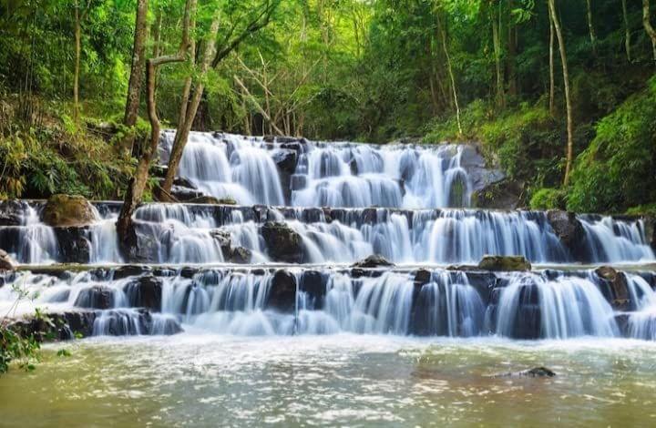 APM River Fall Laminated Wall Sticker for House/Office 12X18 INCHES (WALL11)