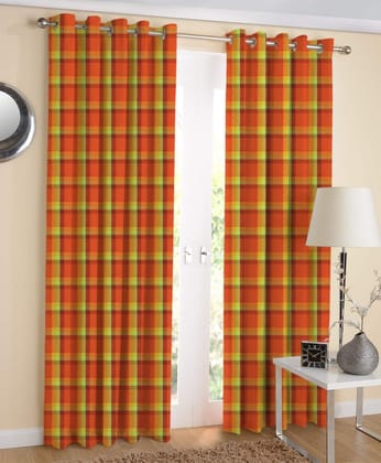 AIRWILL, 100% Cotton Designer Door Curtains, Sized 4ft in Width and 7ft in Length. Pack of 2 Pieces