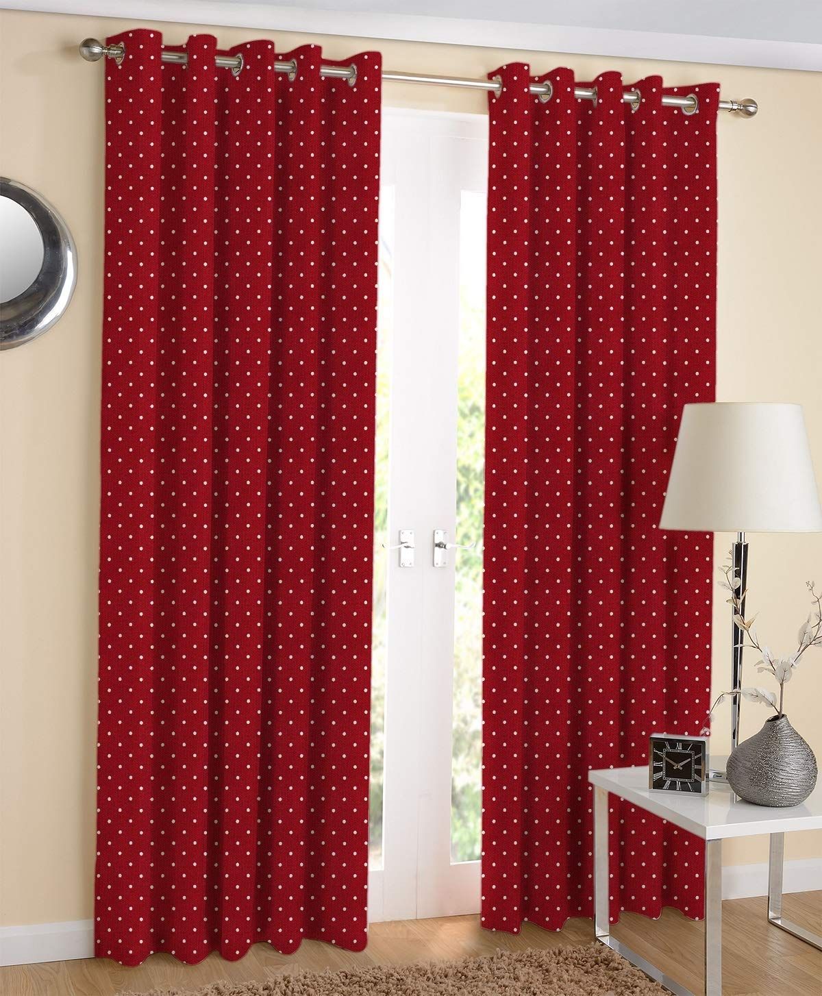 AIRWILL, 100% Cotton Designer Door Curtains, Sized 4ft in Width and 7ft in Length. Pack of 2 Pieces