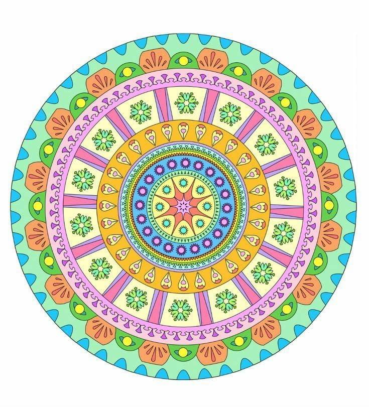 APM Rangoli Waterproof Laminated Floor Sticker in 15X15 inches (RL8)
