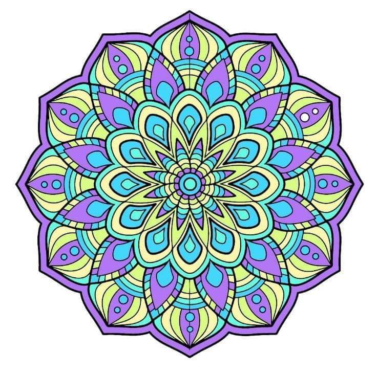 APM Rangoli Waterproof Laminated Floor Sticker in 15X15 inches (DS5)