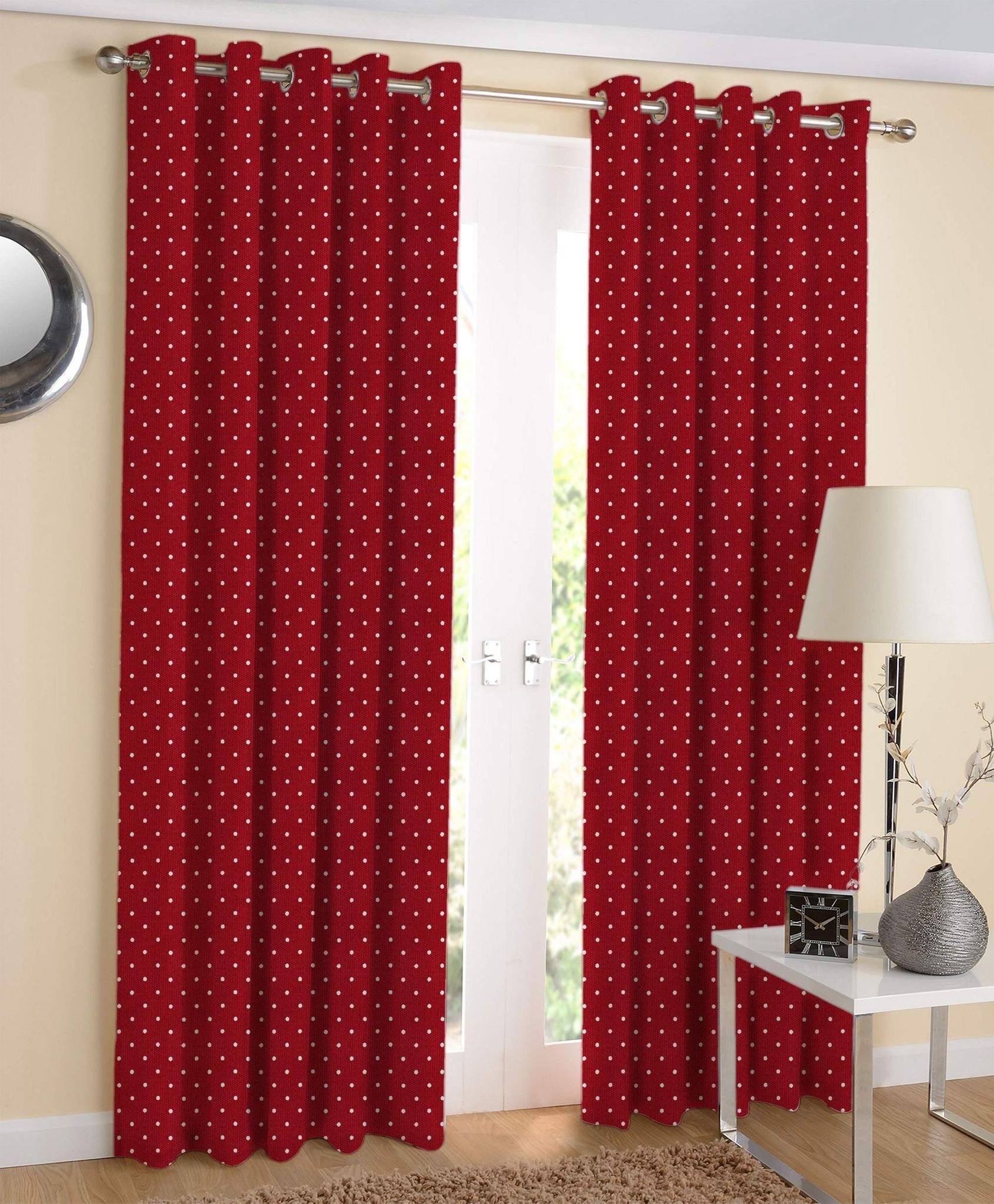 AIRWILL, 100% Cotton Designer Door Curtains, Sized 4ft in Width and 5ft in Length. Pack of 2 Pieces