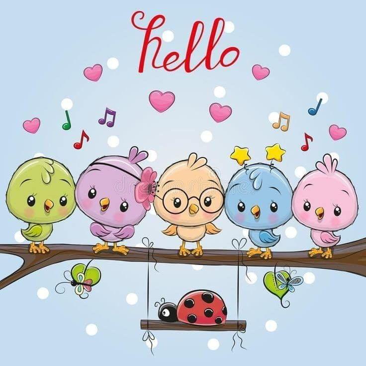 APM Kids Cute Birds Cartoon Wall Sticker Fully Waterproof Vinyl Sticker self Adhesive for Living Room, Bedroom, Office, Kids Room 12X18 inches (B6)