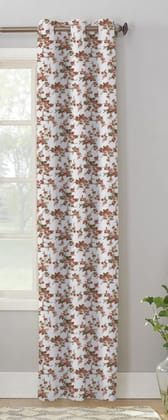 AIRWILL, Cotton Floral Pattern Window - 4x5ft Curtains - (Pack of 1 pc) - Multicolor