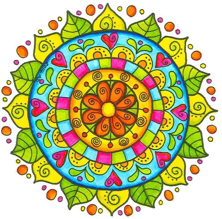 APM Rangoli Waterproof Laminated Floor Sticker in 15X15 inches (DS16)