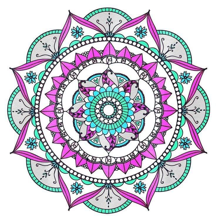 APM Rangoli Waterproof Laminated Floor Sticker in 15X15 inches (RR24)