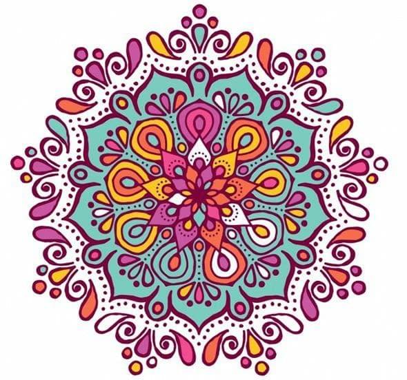 APM Rangoli Waterproof Laminated Floor Sticker in 15X15 inches (RL20)