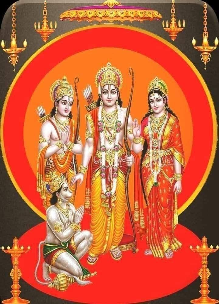 APM Lord RAM SITA Wall Sticker Fully Waterproof Vinyl Sticker self Adhesive for Living Room, Bedroom, Office, Kids Room 12X18 inches (RS6)