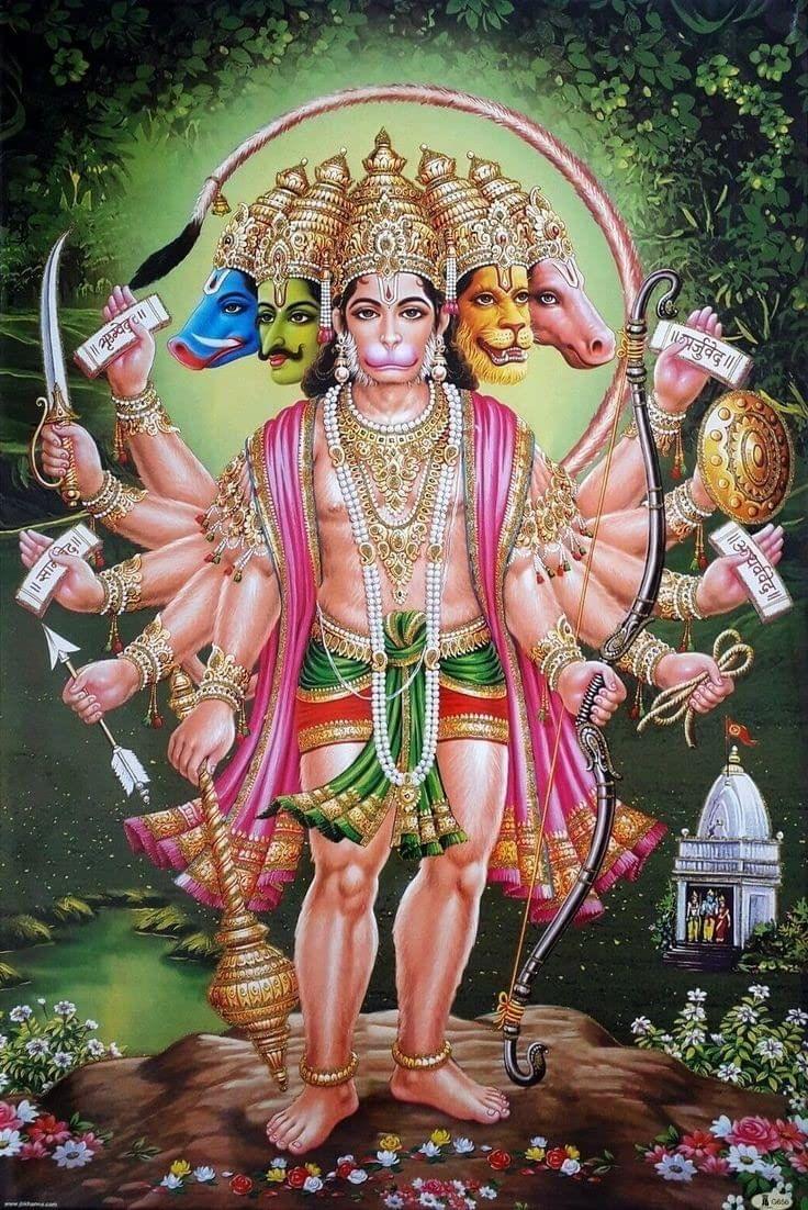 APM Hanuman JI Wall Sticker Fully Waterproof Vinyl Sticker self Adhesive for Living Room, Bedroom, Office, Kids Room 12X18 inches (H10)