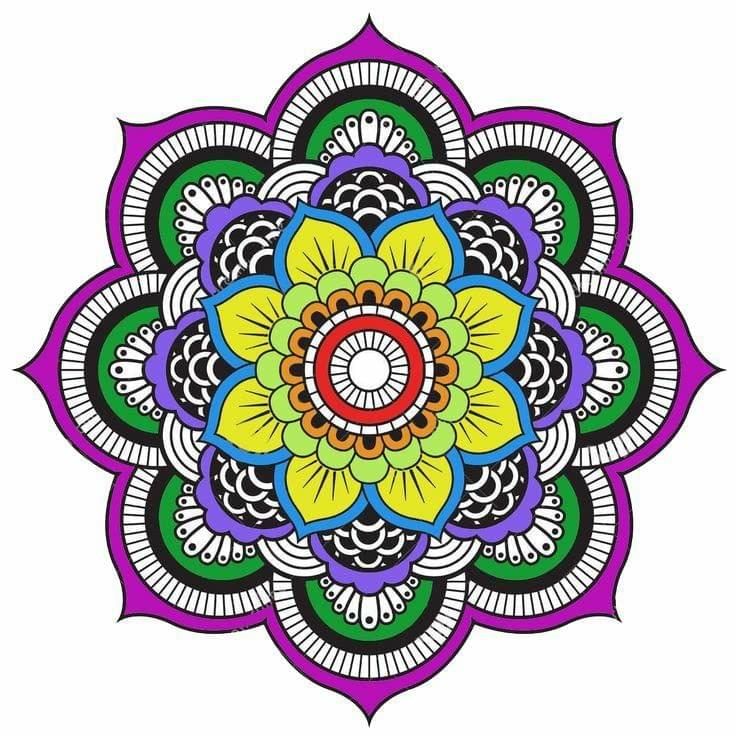 APM Rangoli Waterproof Laminated Floor Sticker in 15X15 inches (RL15)