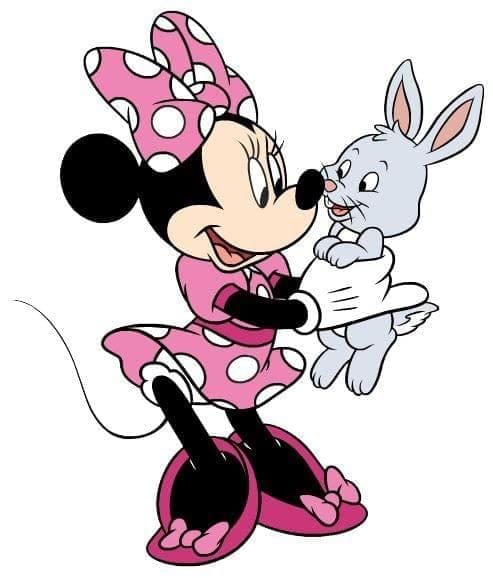 APM Minnie Mouse Wall Sticker Fully Waterproof Vinyl Sticker self Adhesive for Living Room, Bedroom, Office, Kids Room 12X18 inches (M4)