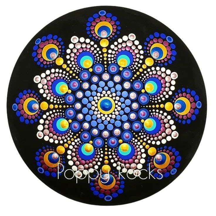 APM Rangoli Waterproof Laminated Floor Sticker 15x15 inches (15, RS9)