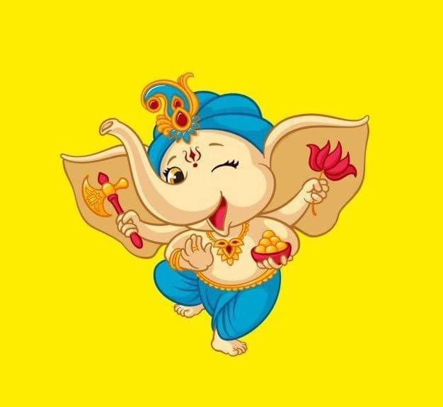 APM Ganpati Wall Sticker/Ganpati Bappa Fully Waterproof Vinyl Sticker self Adhesive for Living Room, Bedroom, Office, Kids Room 12X18 inches (GC1)