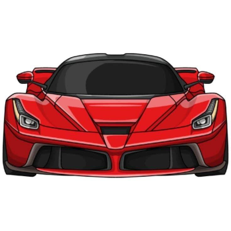 APM Kids CAR Wall Sticker Fully Waterproof Vinyl Sticker self Adhesive for Living Room, Bedroom, Office, Kids Room 12X18 inches (C10)