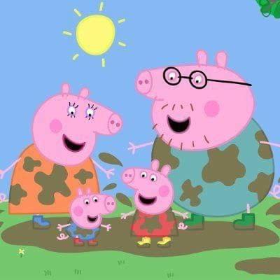 APM Peppa Pig Wall Sticker Fully Waterproof Vinyl Sticker self Adhesive for Living Room, Bedroom, Office, Kids Room 12X18 inches (PPC16) (AP8)
