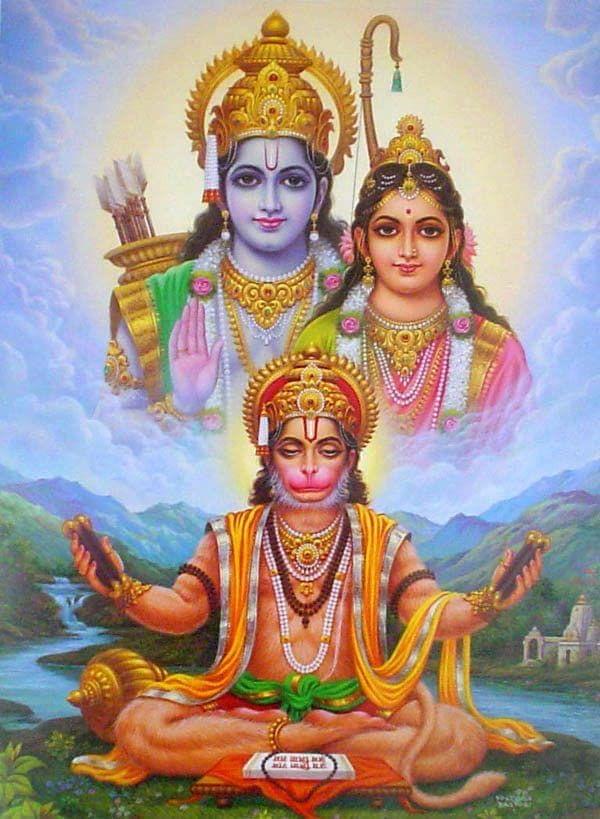 APM Hanuman JI Wall Sticker Fully Waterproof Vinyl Sticker self Adhesive for Living Room, Bedroom, Office, Kids Room 12X18 inches (H6)