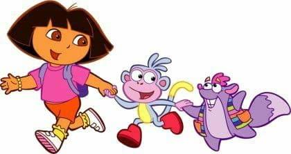 APM Dora Cartoon Wall Sticker Fully Waterproof Vinyl Sticker self Adhesive for Living Room, Bedroom, Office, Kids Room 12X18 inches (D9)