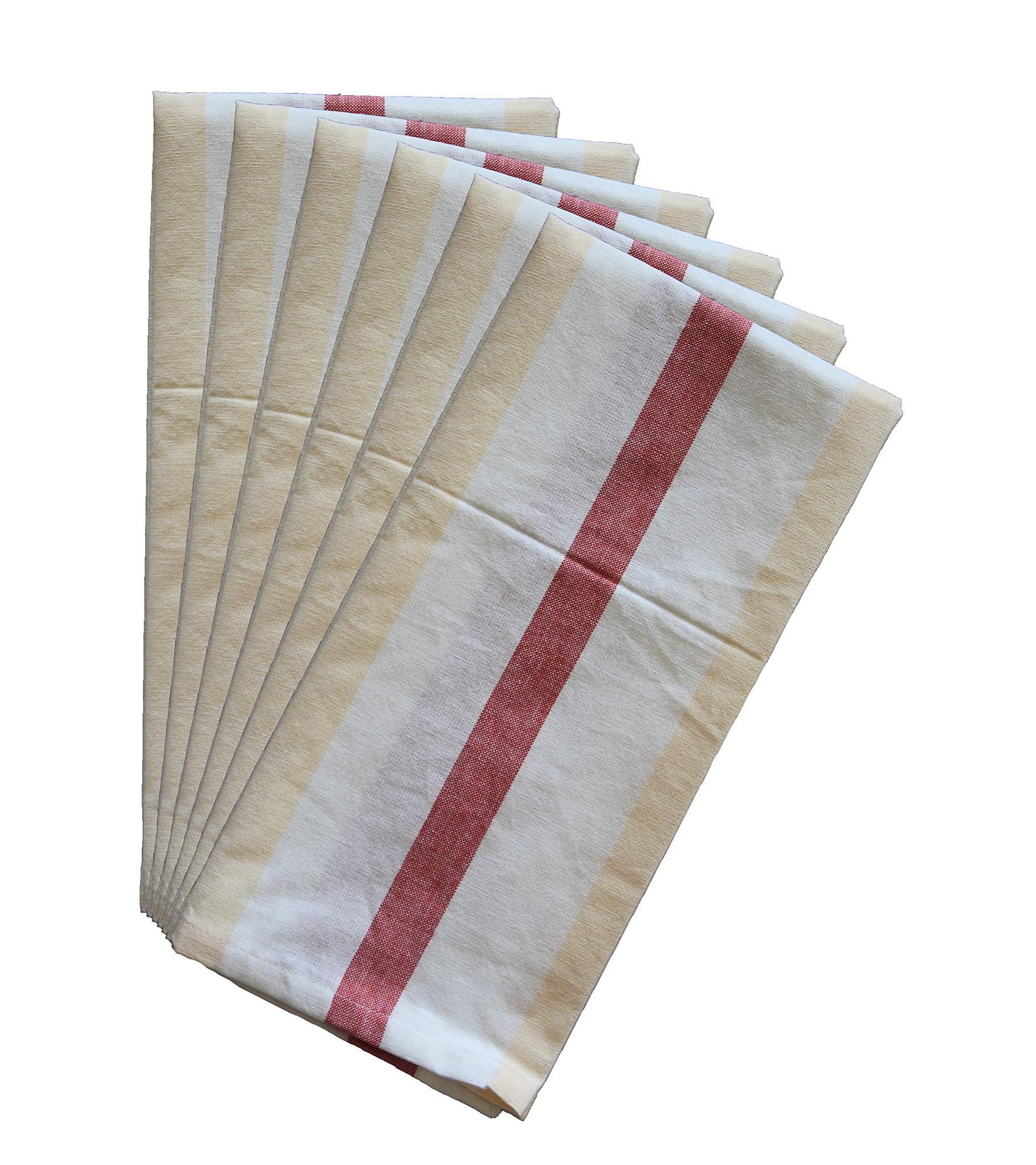 AIRWILL, 100% Cotton Kitchen Towels, Pack of 6 pcs