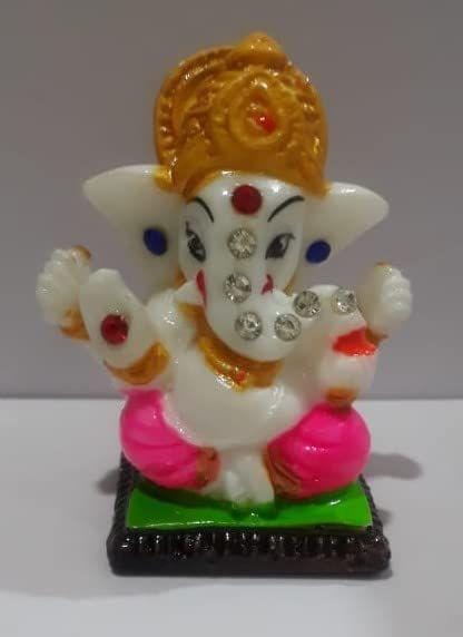 APM Ganeshji Decorative Gift Showpiece/ Ganesha Statue for Home Decor /Office Desk /Car Dashboard /Ganeshji Murti (2.25 inch) (S1)