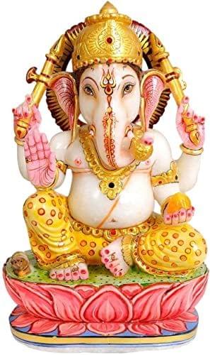 APM Ganpati Wall Sticker/Ganpati Bappa Fully Waterproof Vinyl Sticker self Adhesive for Living Room, Bedroom, Office, Kids Room, Hall (GP08)