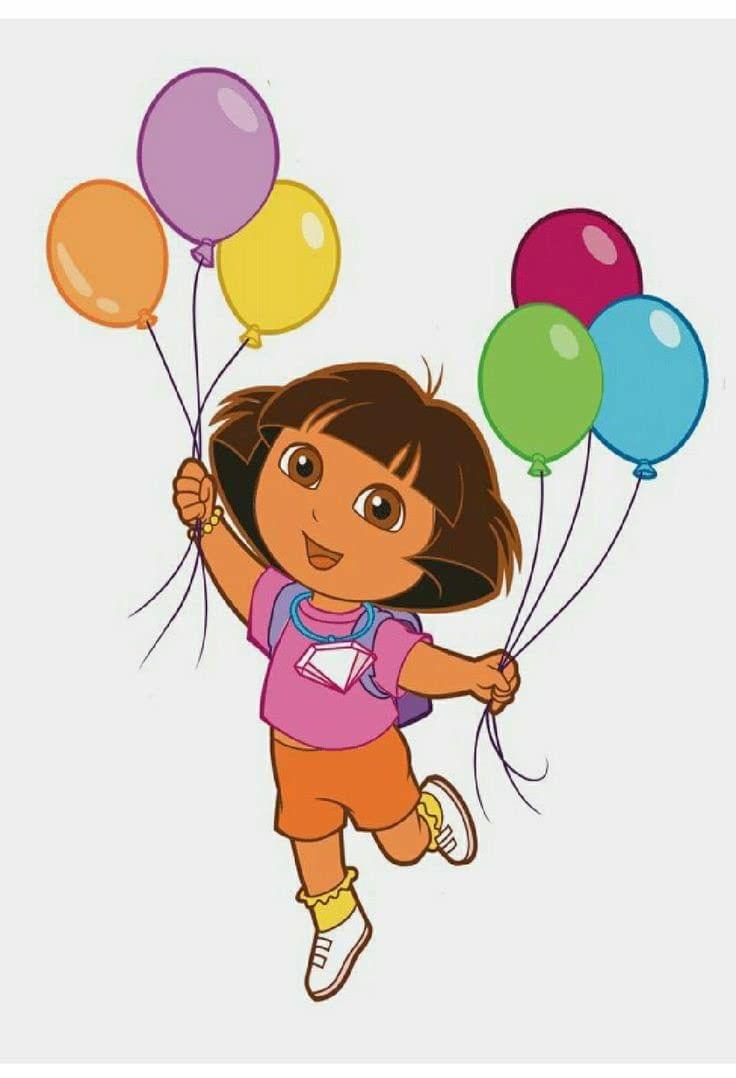 APM Dora Cartoon Wall Sticker Fully Waterproof Vinyl Sticker self Adhesive for Living Room, Bedroom, Office, Kids Room 12X18 inches (D1)
