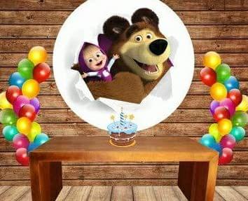APM Masha & The Bear Wall Sticker Fully Waterproof Vinyl Sticker self Adhesive for Living Room, Bedroom, Office, Kids Room 12X18 inches (M11)