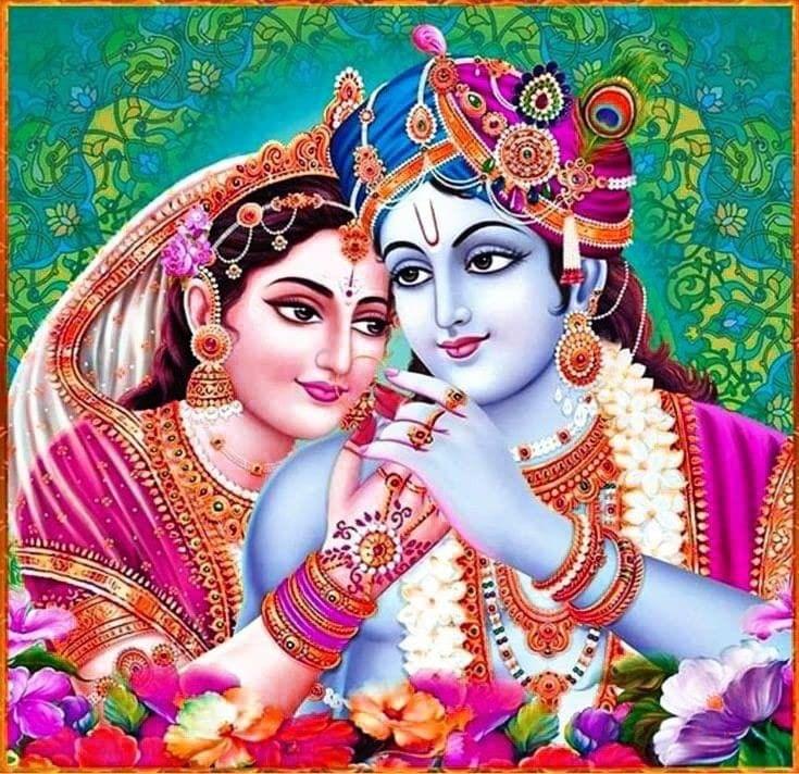 APM Radha Krishna Wall Sticker Fully Waterproof Vinyl Sticker self Adhesive for Living Room, Bedroom, Office, Kids Room 12X18 inches (RK4)