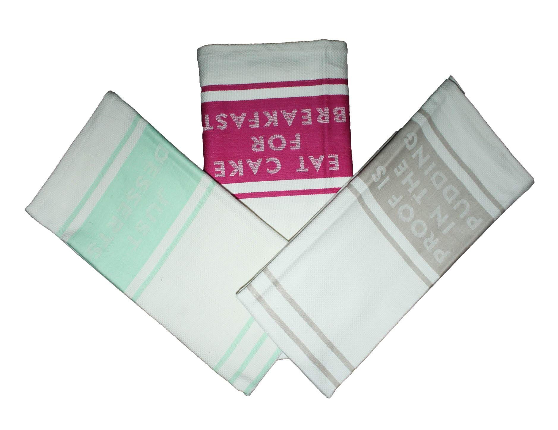 AIRWILL, 100% Cotton Kitchen Towels, Pack of 3 pcs