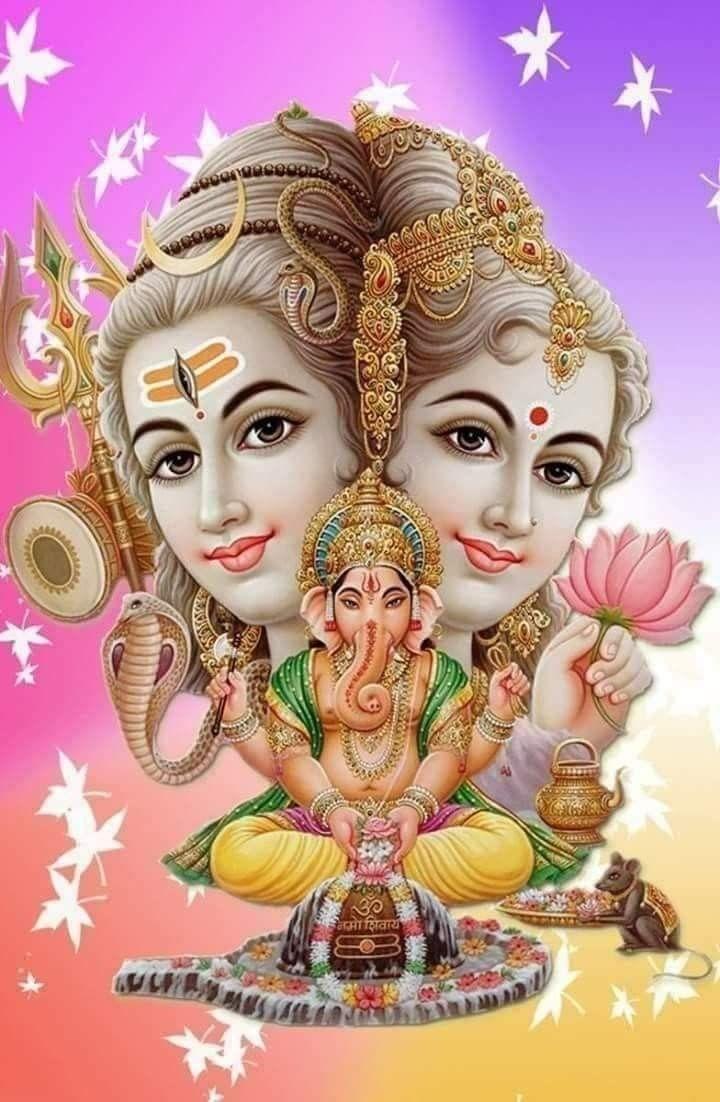 APM Shiv JI Wall Sticker Fully Waterproof Vinyl Sticker self Adhesive for Living Room, Bedroom, Office, Kids Room 12X18 inches (S15)