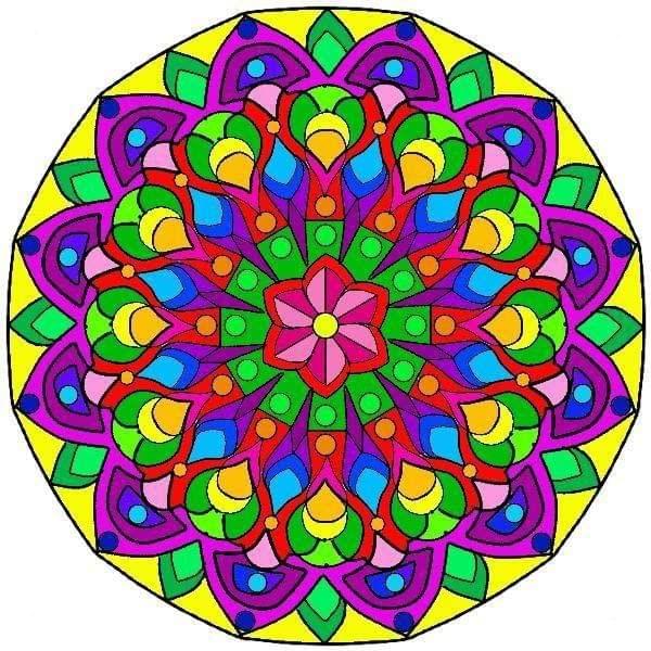 APM Rangoli Waterproof Laminated Floor Sticker in 15X15 inches (15, RS3)