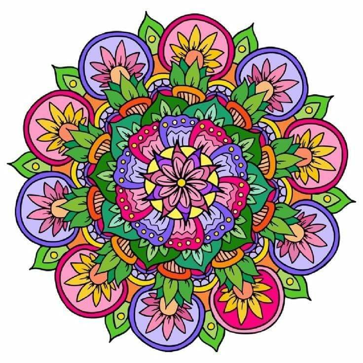 APM Rangoli Waterproof Laminated Floor Sticker in 15X15 inches (RL13)