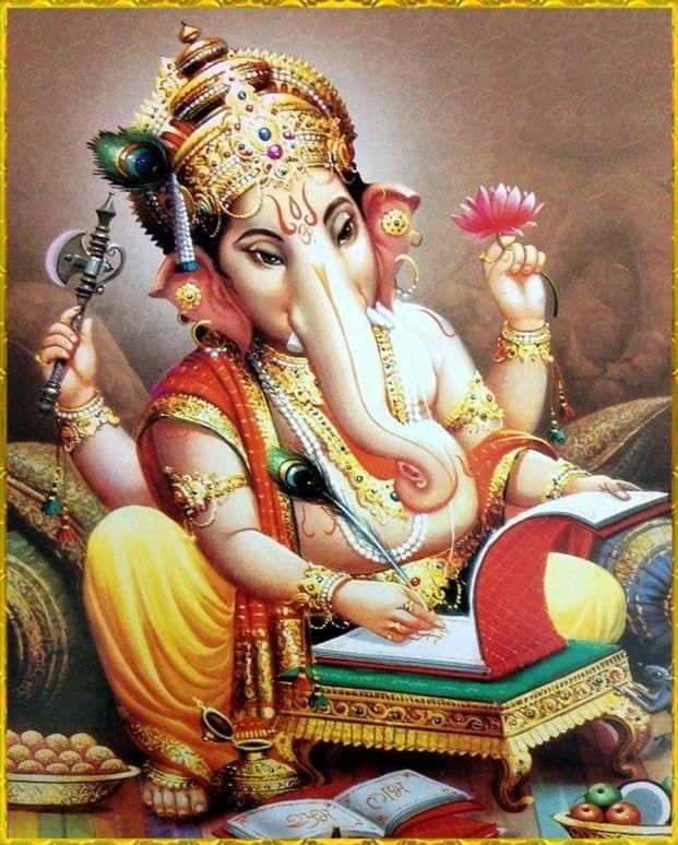 APM Ganpati Wall Sticker/Ganpati Bappa Fully Waterproof Vinyl Sticker self Adhesive for Living Room, Bedroom, Office, Kids Room 12X18 inches (GC25)