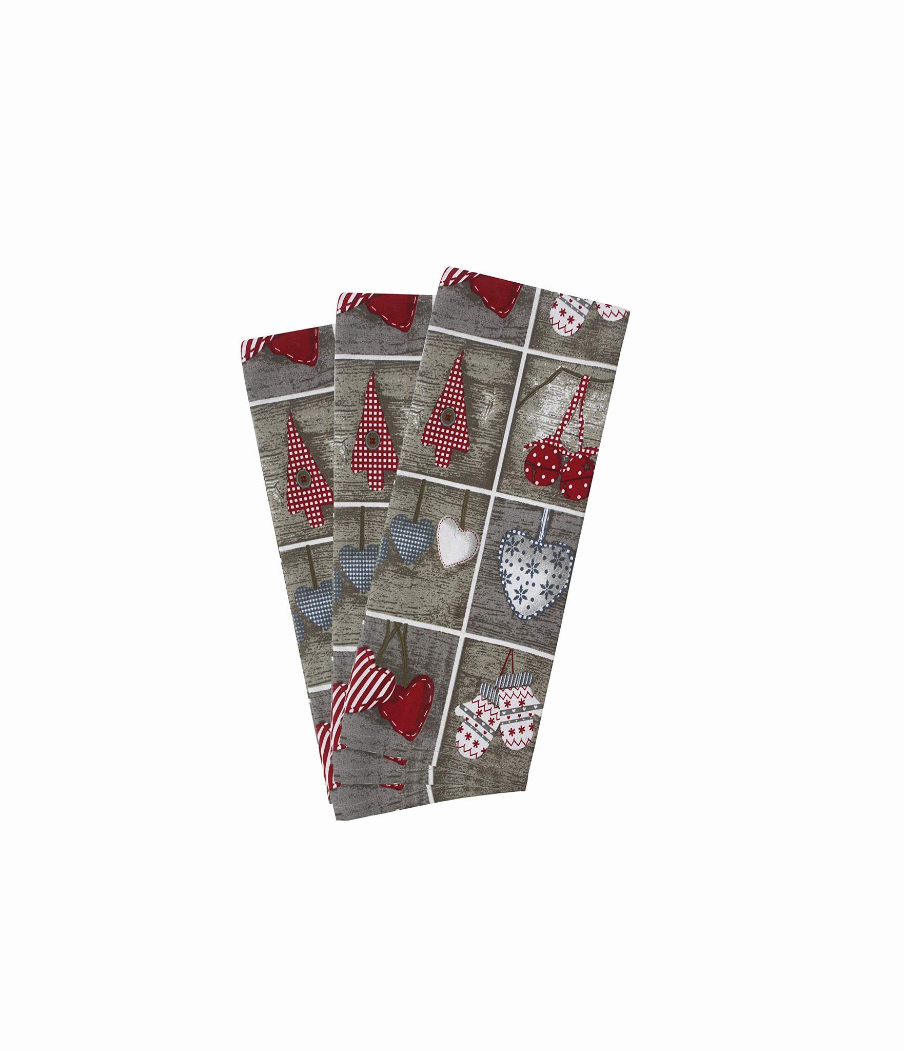 AIRWILL Cotton Kitchen Towels, Dishcloths, Wiping Cloths (Pack of 3 pcs)
