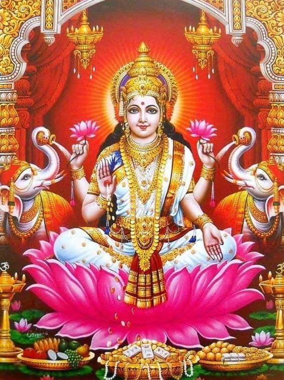 APM Goddess LAXMI JI Wall Vinyl Sticker Fully Waterproof Siize 12X18 inches (LS15)