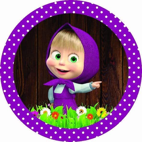 APM Masha & The Bear Wall Sticker Fully Waterproof Vinyl Sticker self Adhesive for Living Room, Bedroom, Office, Kids Room 12X18 inches (M15)